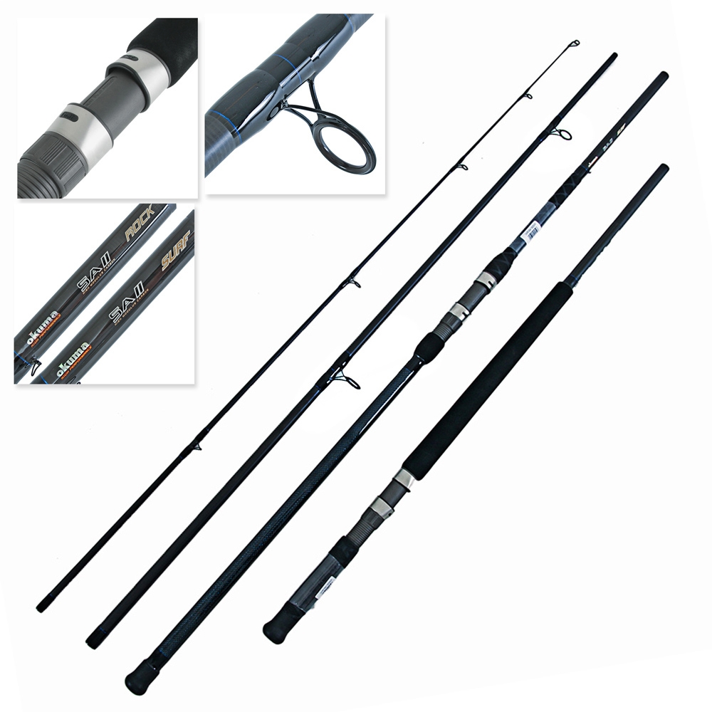 Okuma Salina II Spinning Surf/Rock Rod with Spare Butt 13ft PE2-3 3pc