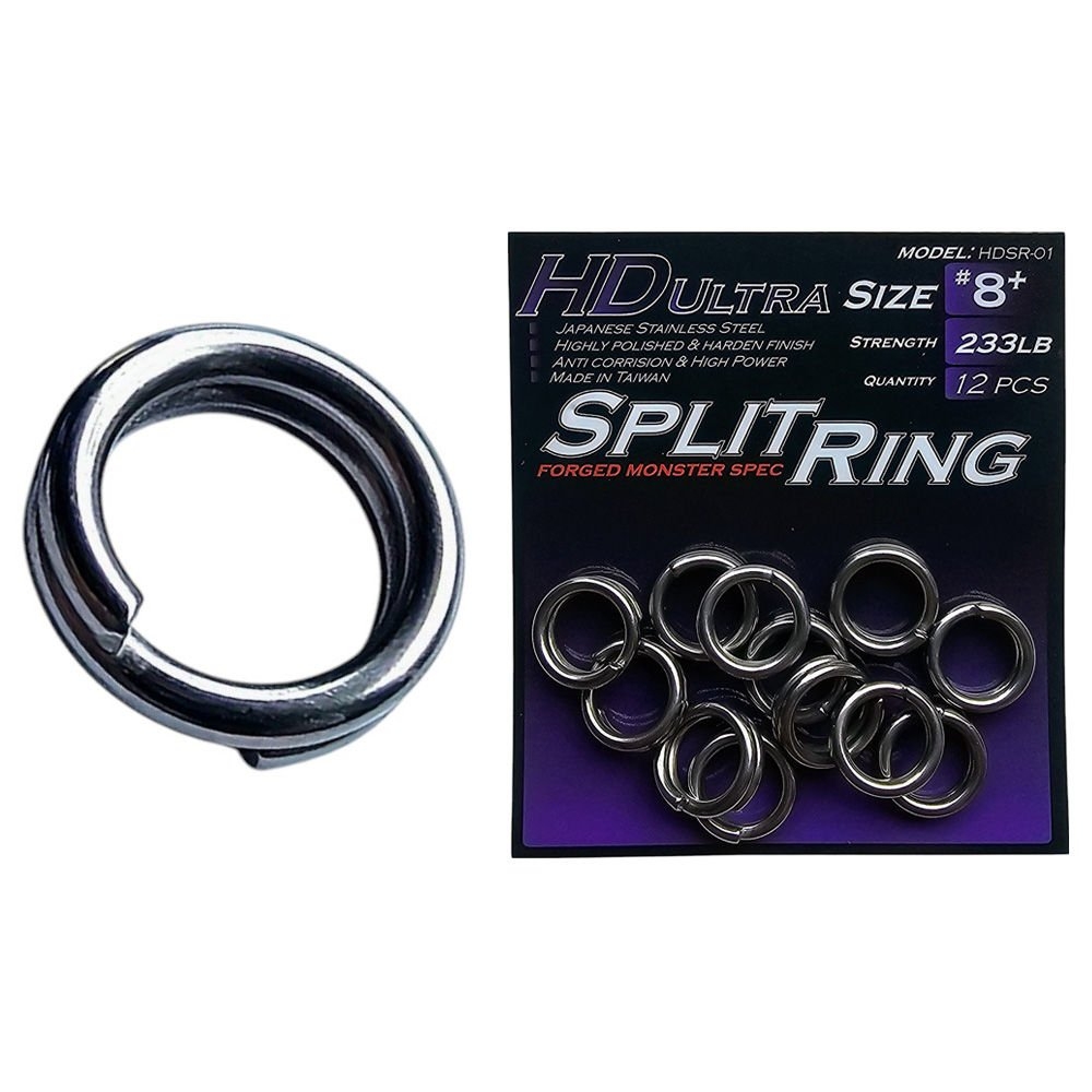 Ocean's Legacy Monster Stainless Steel HD Split Rings #8 Qty 12