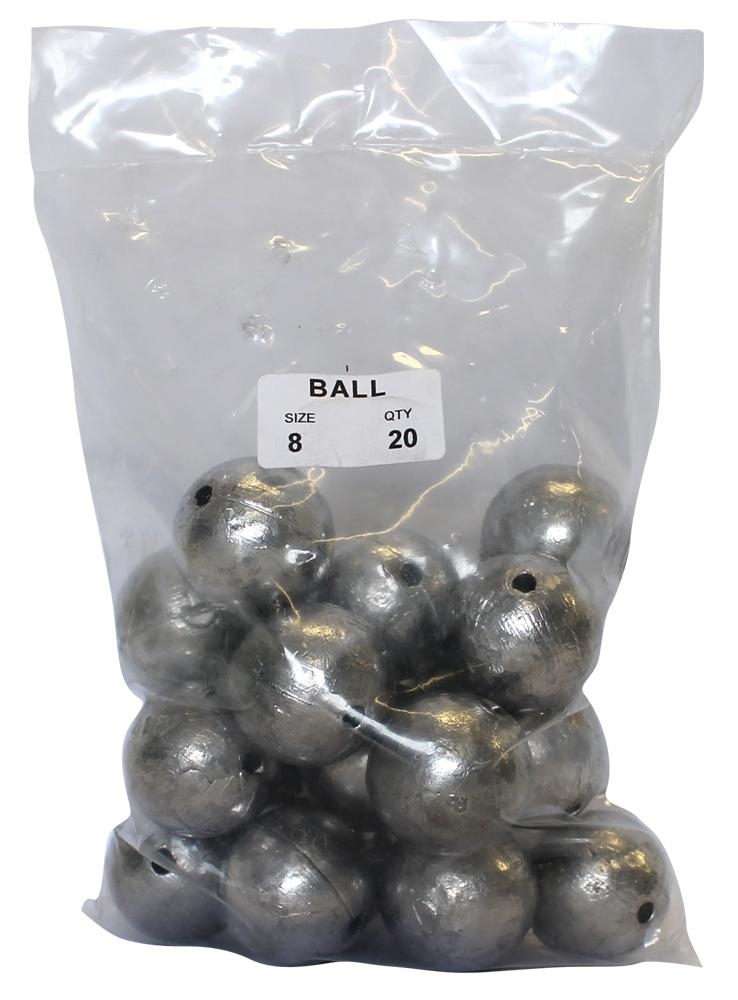 Ball Sinkers Bulk Pack 8oz Qty 20