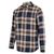 Ridgeline Organic Mens Check Shirt Navy and Brown XS
