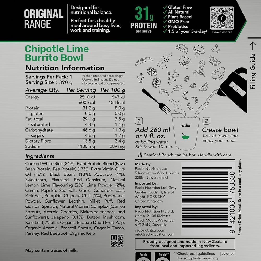 Radix Original Meal V9 600kcal