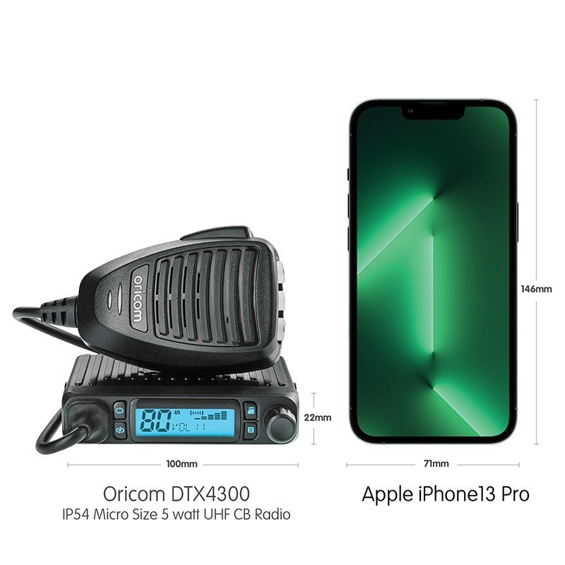 Oricom DTX4300 Micro UHF CB Radio 5W