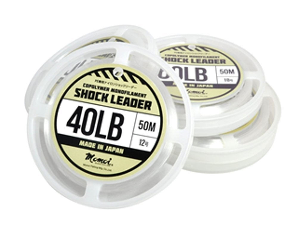Momoi PE Shock Leader Co-Polymer Monofilament Clear 50m 150lb 1.05mm 