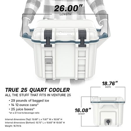 OtterBox Venture 25 Chilly Bin Cooler 23.66L Back Trail