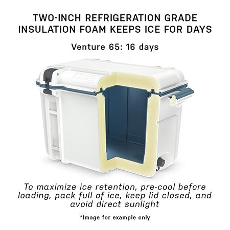 OtterBox Venture 65 Chilly Bin Cooler 61.5L White/Blue