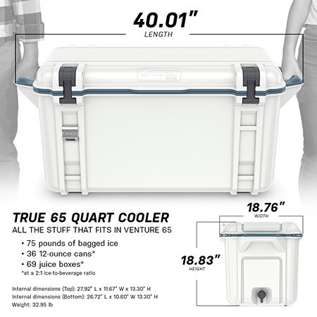 OtterBox Venture 65 Chilly Bin Cooler 61.5L White/Blue