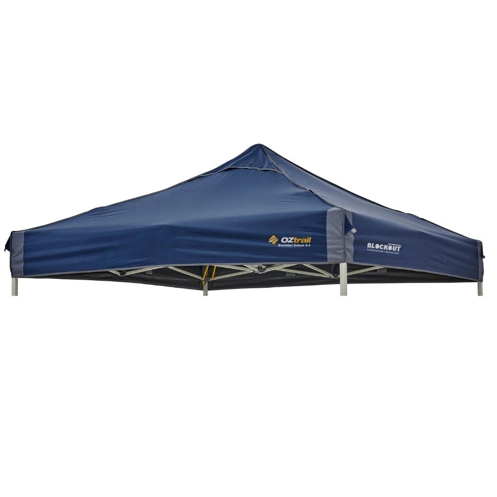 OZtrail BlockOut Deluxe Gazebo Canopy Blue 4.5m