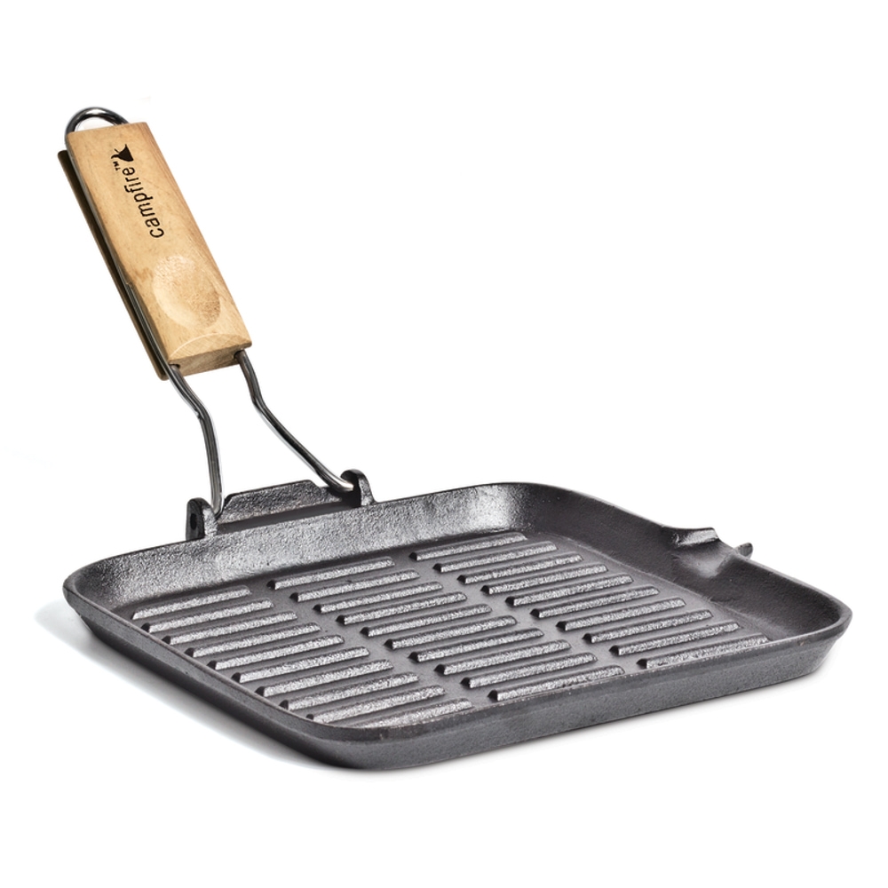 Campfire Square Grill Frypan Folding Handle 24cm