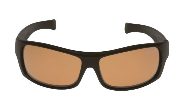 Ugly Fish P3044 Polarised Sunglasses Matte Black Frame Brown Lens
