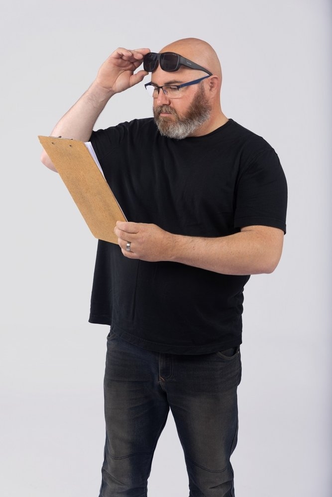 Ugly Fish P308 Polarised Fit Over Sunglasses Matte Black Frame/Brown Lens Larger Fit