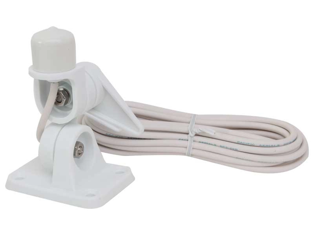 Pacific Aerials SeaMaster Pro Fold Down AM/FM Antenna Mount with Cable White Pacific Aerials SeaMaster Pro Fold Down AM/FM Antenna Mount with Cable White