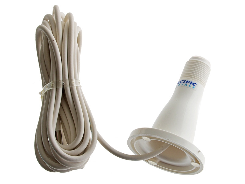 Pacific Aerials SeaMaster Pro AM/FM Antenna Deck Mount with Cable