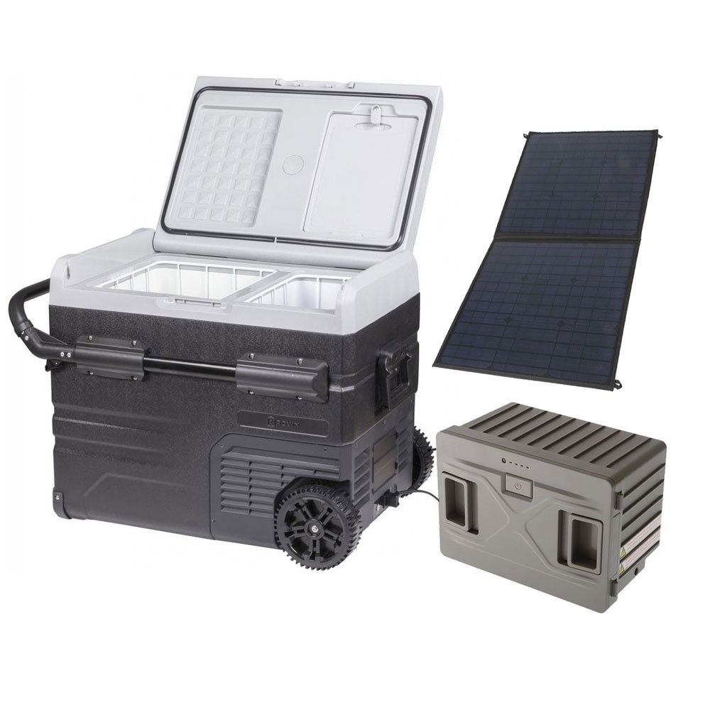 Rovin Fridge Freezer Package 45L with Lithium Battery and 100W Solar Panel