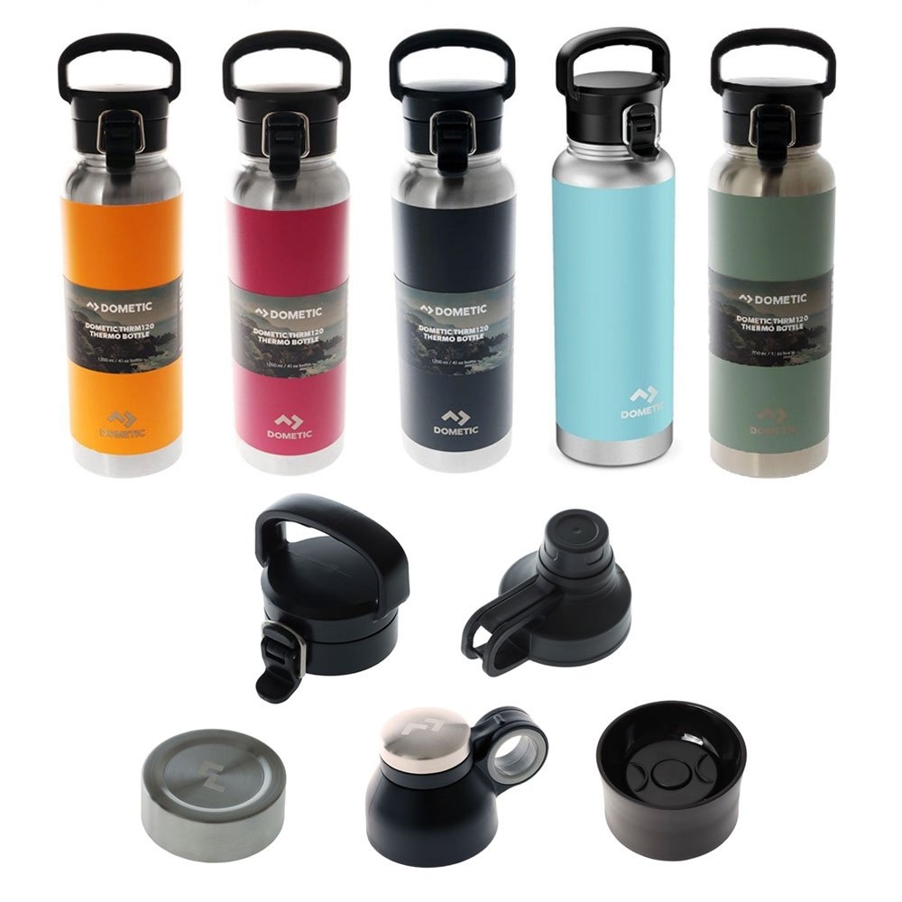 Dometic Thermo Insulated Water Bottle 1200ml with Lid Attachments