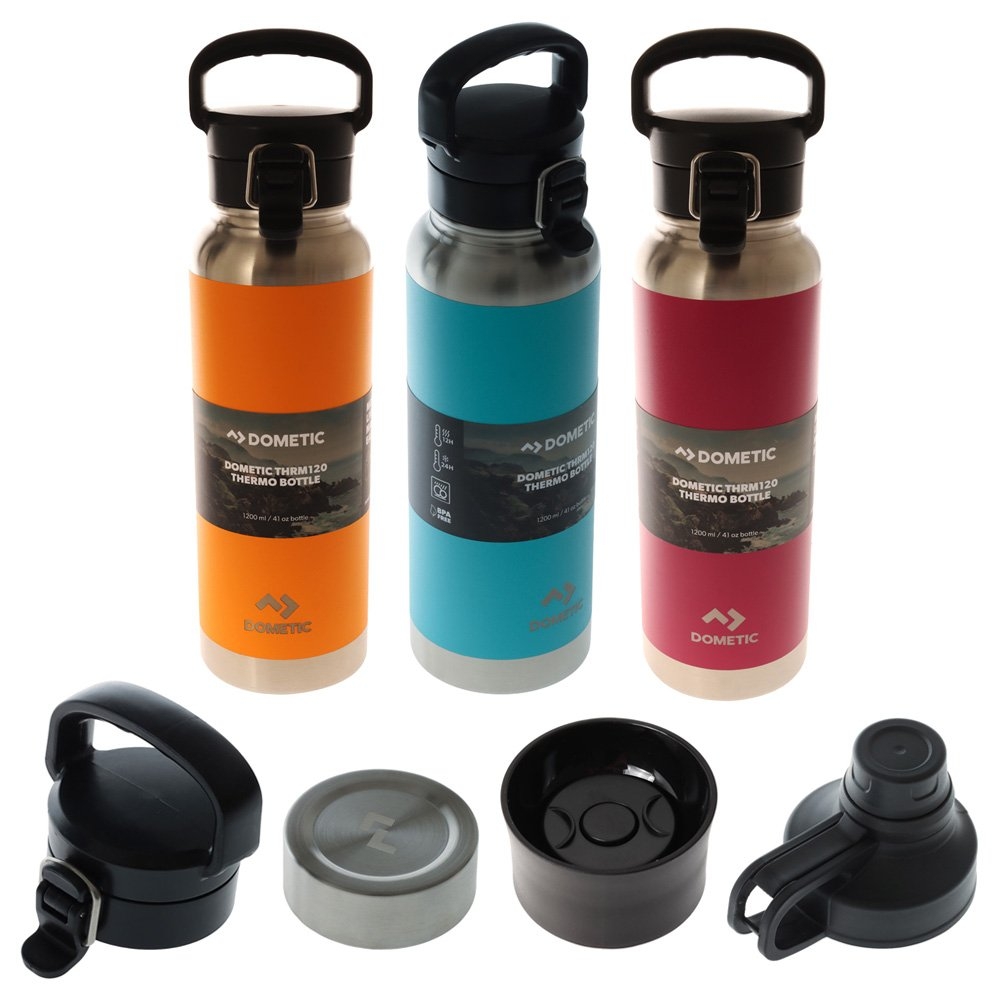 Dometic Thermo Insulated Water Bottle 1200ml with Lid Attachments