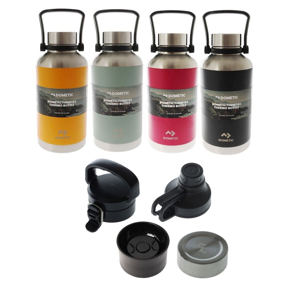 Dometic Thermo Insulated Water Bottle 1920ml with Lid Attachments