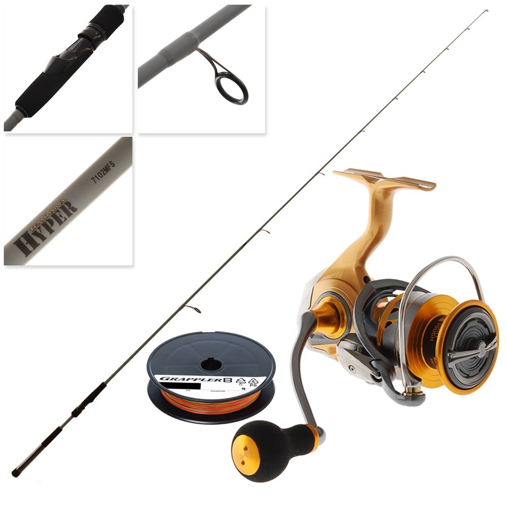 Daiwa SOL 3000D Hyper Soft Bait Spin Combo with Braid 7ft 10in 4-8kg 2pc