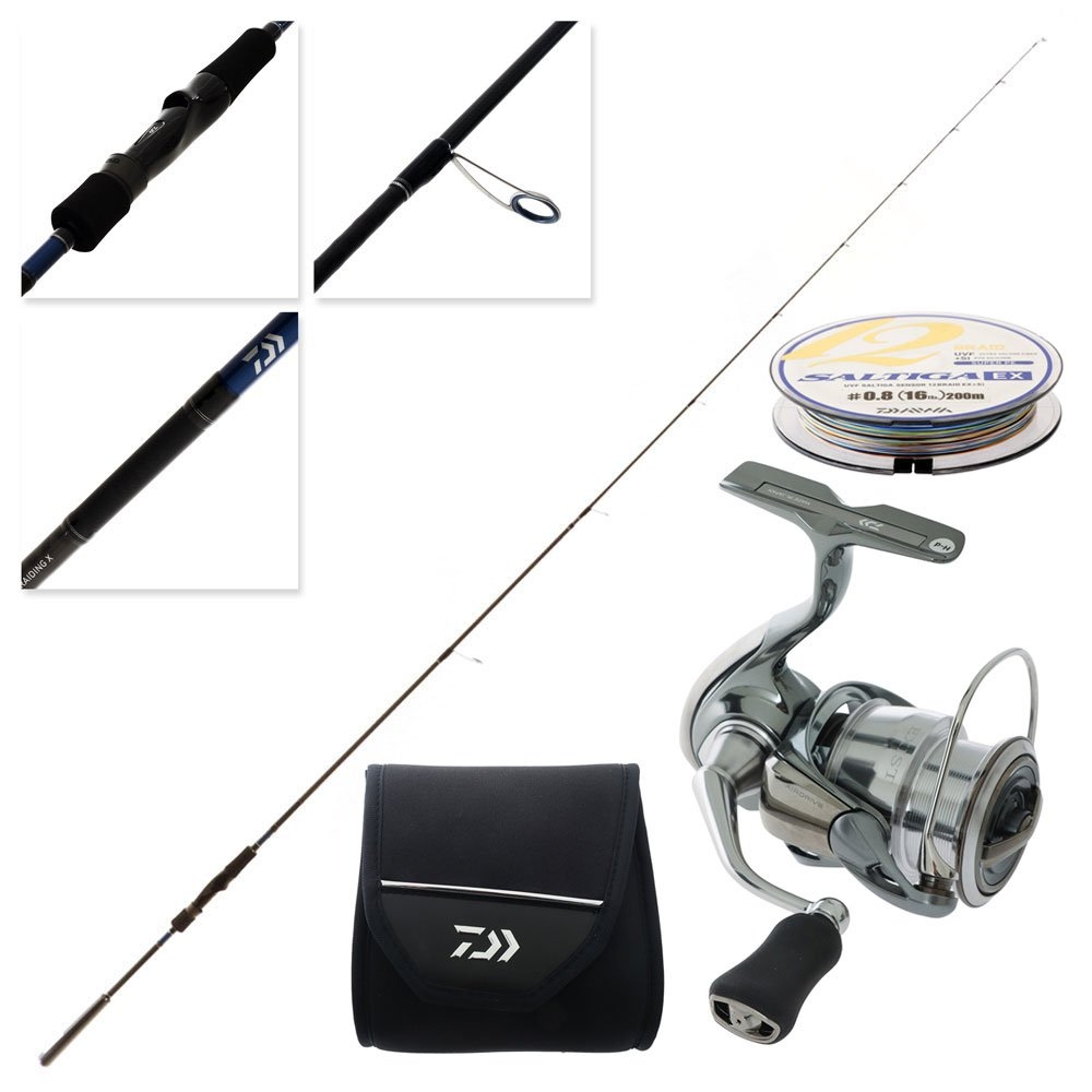 Daiwa Exist LT2500 TD Tierra Light Soft Bait Combo with Braid 7ft 6in 2-5kg 2pc
