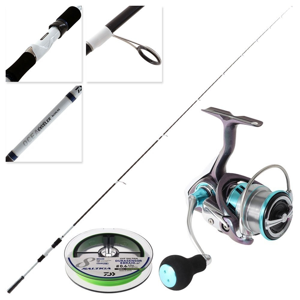 Daiwa Emeraldas XLT 2500 Egi Squid Fishing Combo with Braid 8ft 6in PE0.601.2 2pc