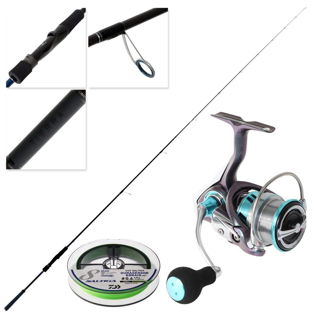 Daiwa Emeraldas XLT 2500 Egi Squid Fishing Combo with Braid 8ft 6in 2-5kg 2pc