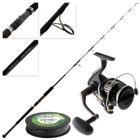 Daiwa 8000 BGMQ Saltwater Kingfish Jigging Combo with Braid 5ft 6in 50lb 1pc