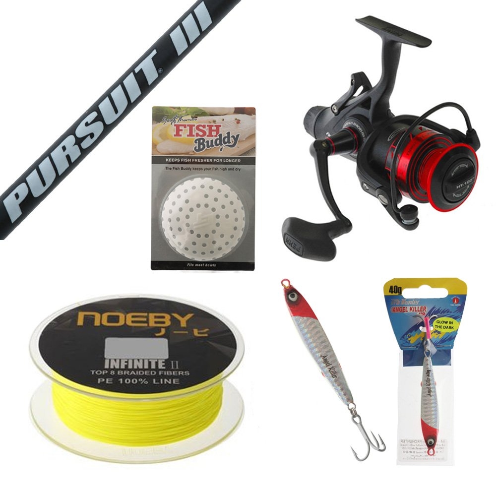 PENN Fierce III 2500LL Pursuit Soft Bait Spin Combo with Braid and Jig 7ft 3-6kg 2pc