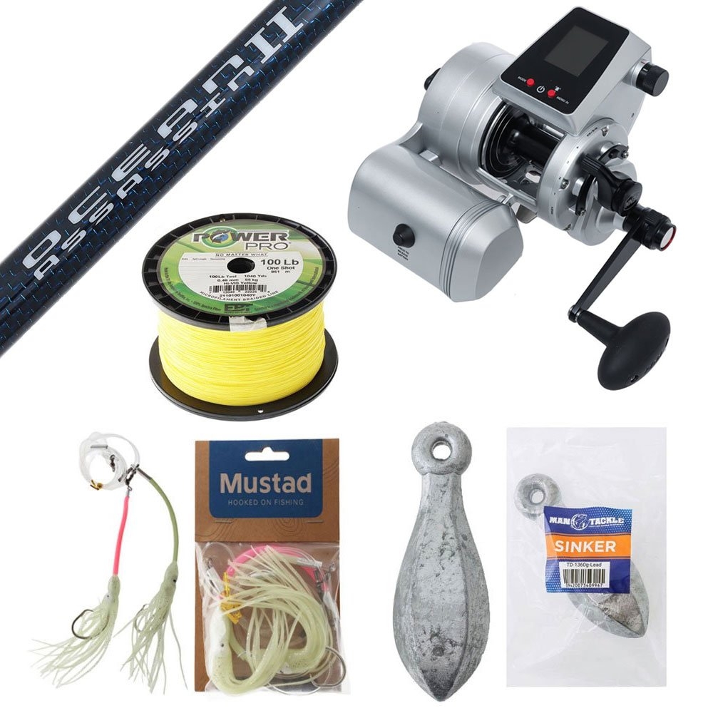 PENN Fathom 80 Ocean Assassin Electric Deep Drop Package 6ft PE 8-10 2pc