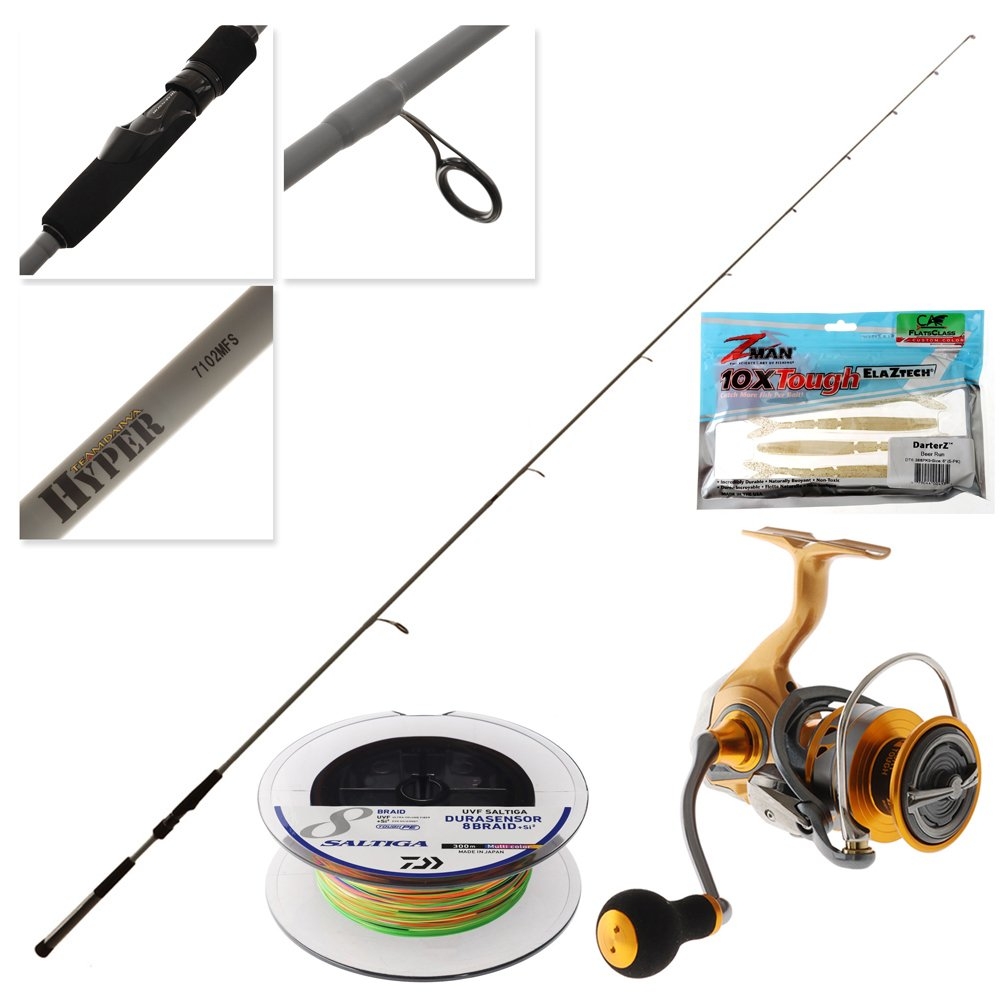 Daiwa SOL 3000D Hyper Soft Bait Combo with Braid and Softbait 7ft 10in 4-8kg 2pc