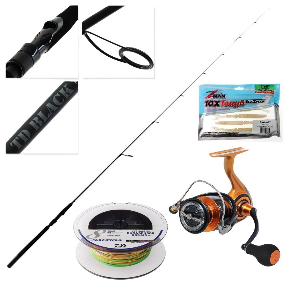 Daiwa TD Sol HD 3000D-XH Black Macka Soft Bait Combo with Braid and Softbait 7ft 4-6kg 1pc