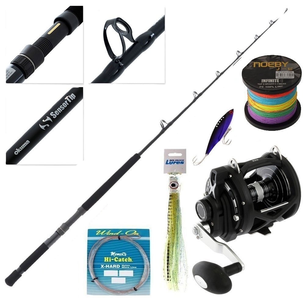 TiCA Oxean OX30 Okuma Sensor Tip Tuna Trolling Combo with Line and Lure 5ft 6in 24kg 1pc