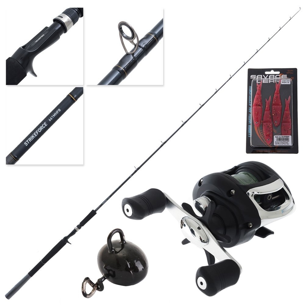 Kilwell WEA200 Daiwa Strikeforce Baitcaster Combo with Braid and Softbait 6ft 6in PE1-2 1pc