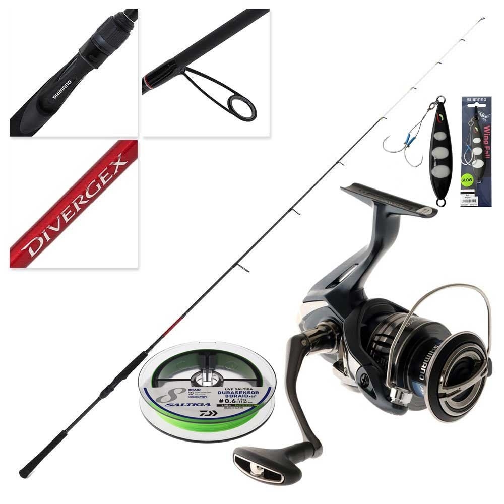 Shimano Miravel 4000 XG Divergex Slow Jig Combo with Braid and Lure 6ft 6in PE1.5 1pc