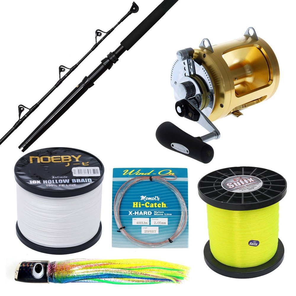 Shimano Tiagra 80W Kilwell Fibre-X Fully Rollered Straight Butt Game Package 37kg