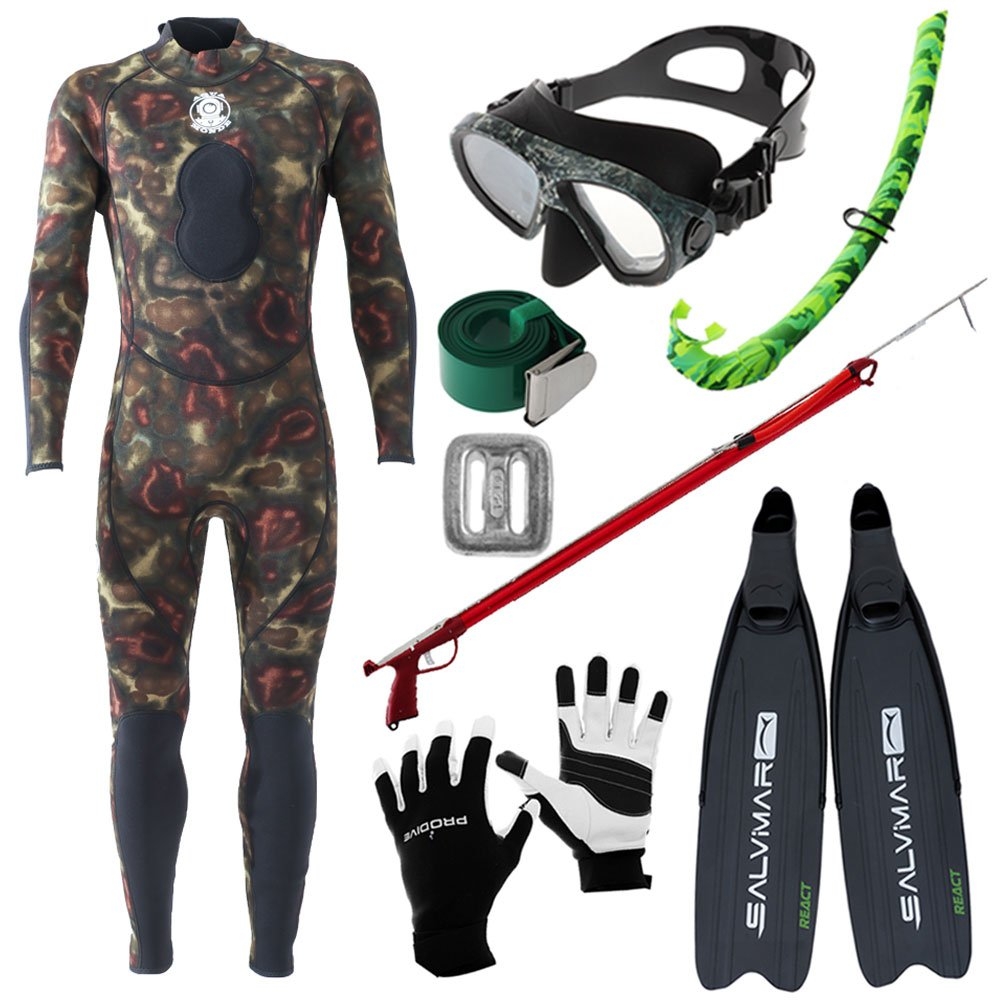 Spearfishing Package incl Speargun Wetsuit Fins and Accessories