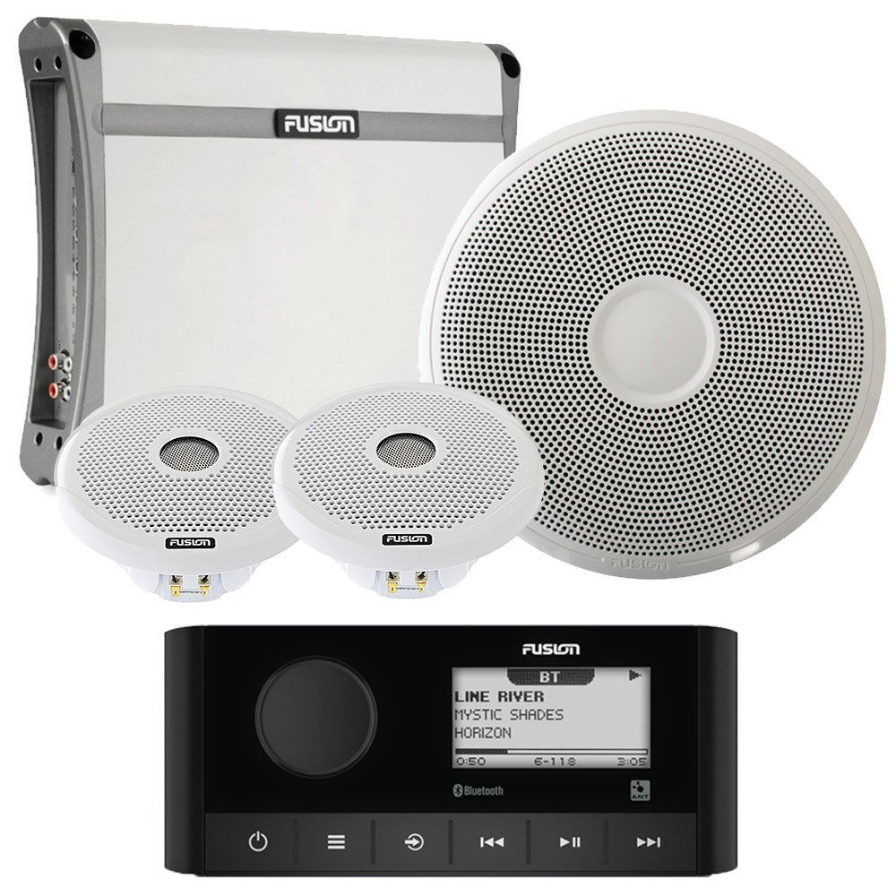 Fusion Stereo Package with Subwoofer Amp and Speakers