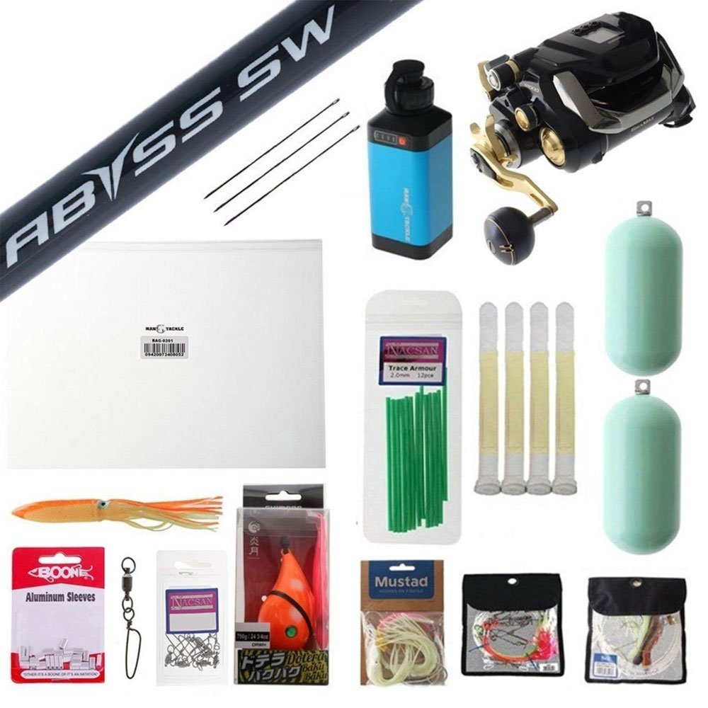 Shimano Beastmaster 12000 Ultimate Electric Deep Drop Value Package 6ft 80-130lb 2pc