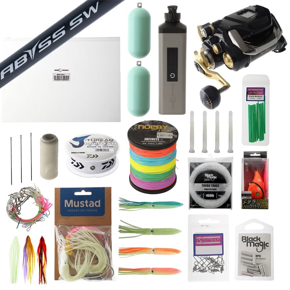 Shimano Beastmaster 12000 Ultimate Electric Deep Drop Value Package 6ft 80-130lb 2pc