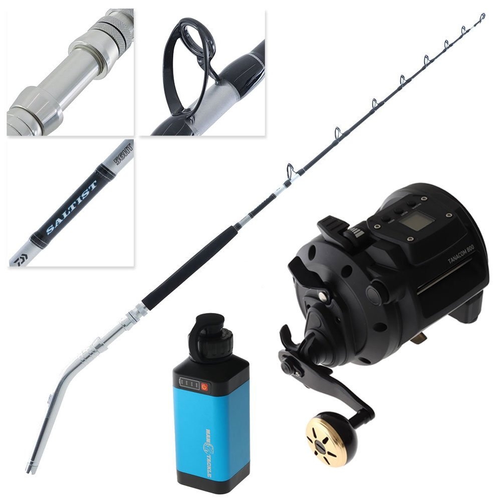 Daiwa Tanacom Deep Drop Value Package with Electric Reel Battery 5ft 6in PE6-10 2pc