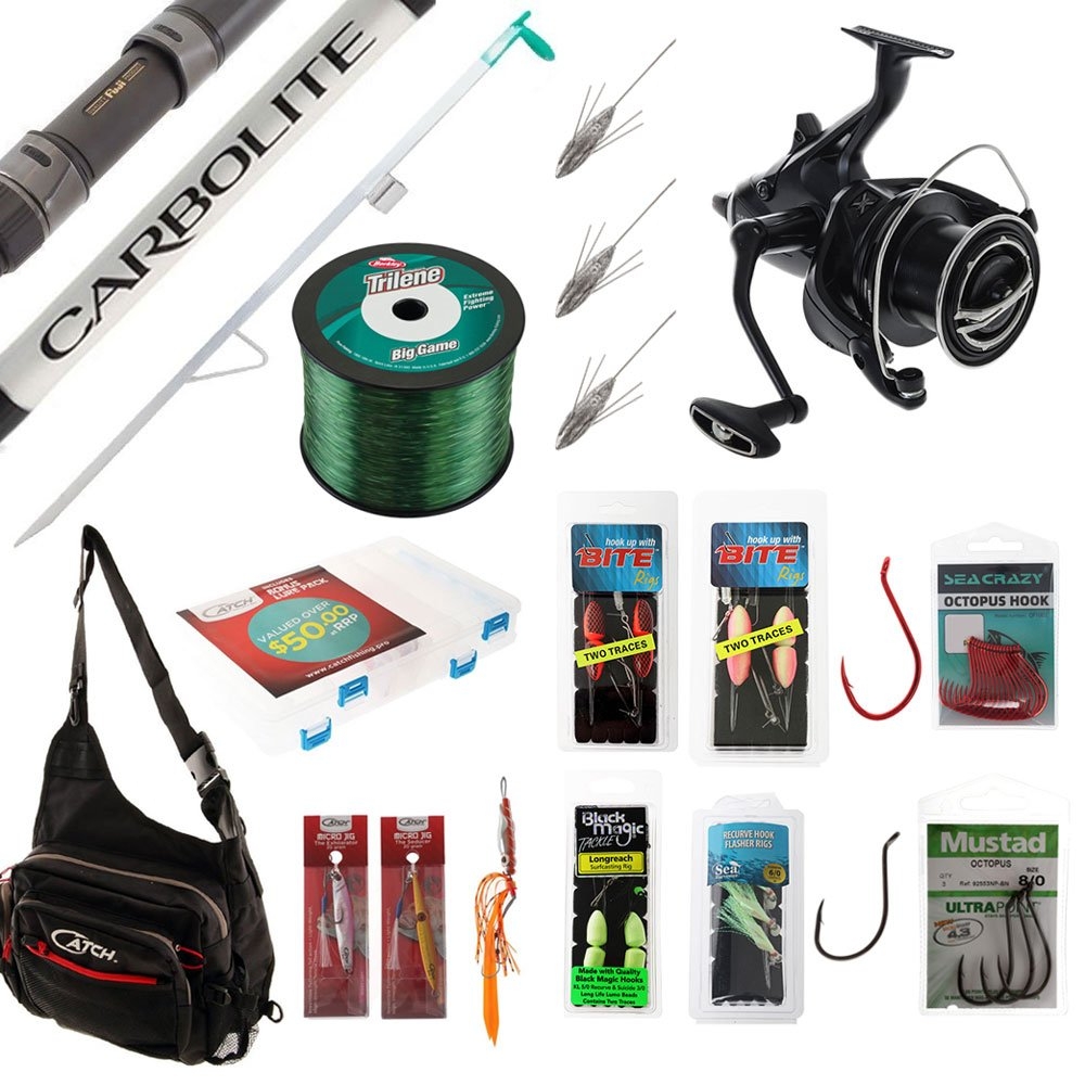 Shimano Big Baitrunner Long Cast Carbolite Surfcasting Package 13ft 6in 10-15kg 3pc