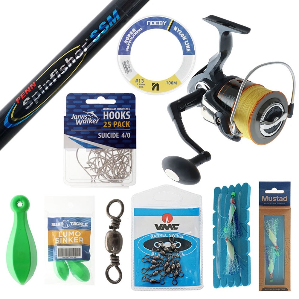 Jarvis Walker 8000 Penn Spinfisher Boat Fishing Package 7ft 5-8kg 1pc