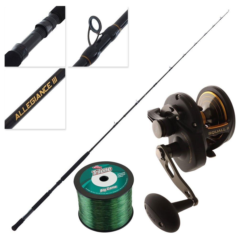 PENN Squall 40 Allegiance Hi-Speed Heavy Duty Boat Fishing Strayline Combo 7ft 24kg 4pc