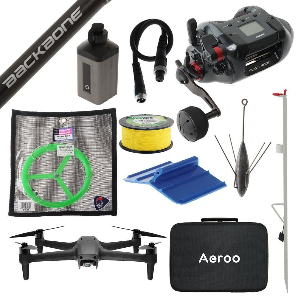 Aeroo Pro Shimano Plays 4000A Electric Drone Fishing Package 8ft 15-24kg 2pc