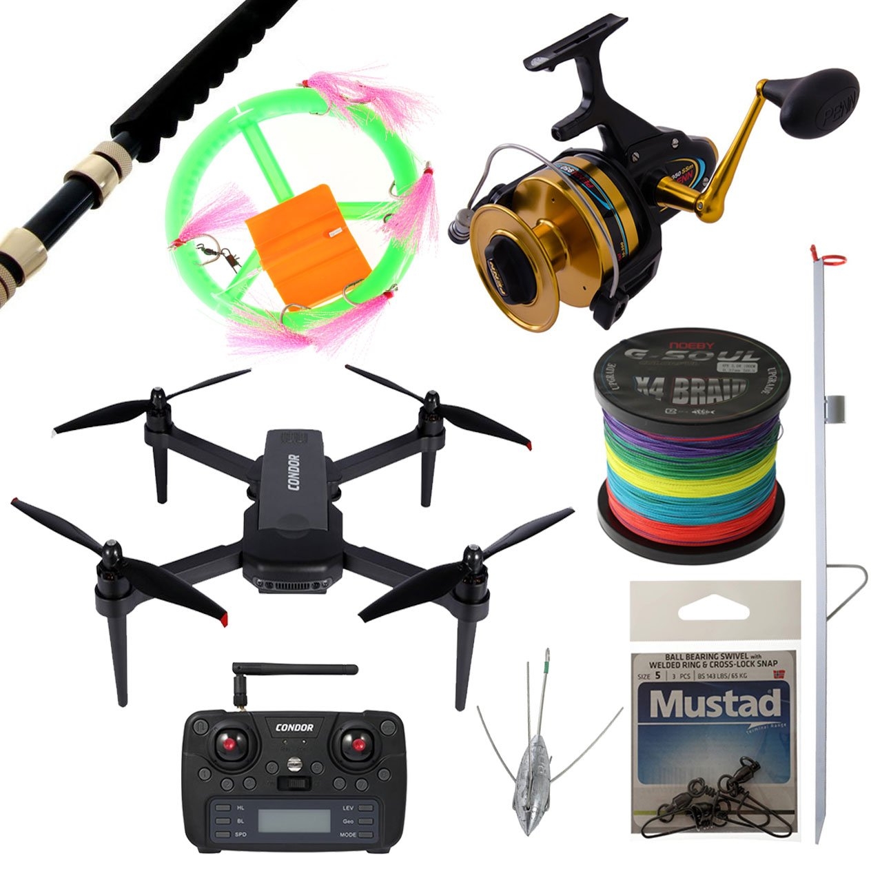 Condor B2000S PENN Spinfisher Drone Fishing Package 7ft 24kg 4pc