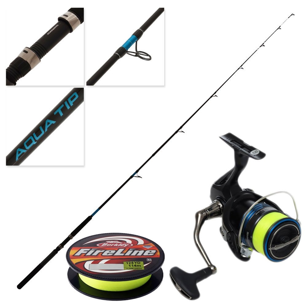Shimano Nexave 3000HG Aquatip Soft Bait Combo with Braid 7ft 4-8kg 2pc