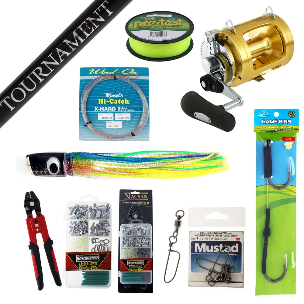 Shimano Tiagra 50 WLRSA Daiwa Tournament Game Fishing Package 5ft 6in PE6-10 60-100lb 2pc