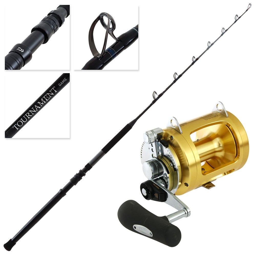 Shimano Tiagra 50 WLRSA Daiwa Tournament Game Fishing Package 5ft 6in PE6-10 60-100lb 2pc