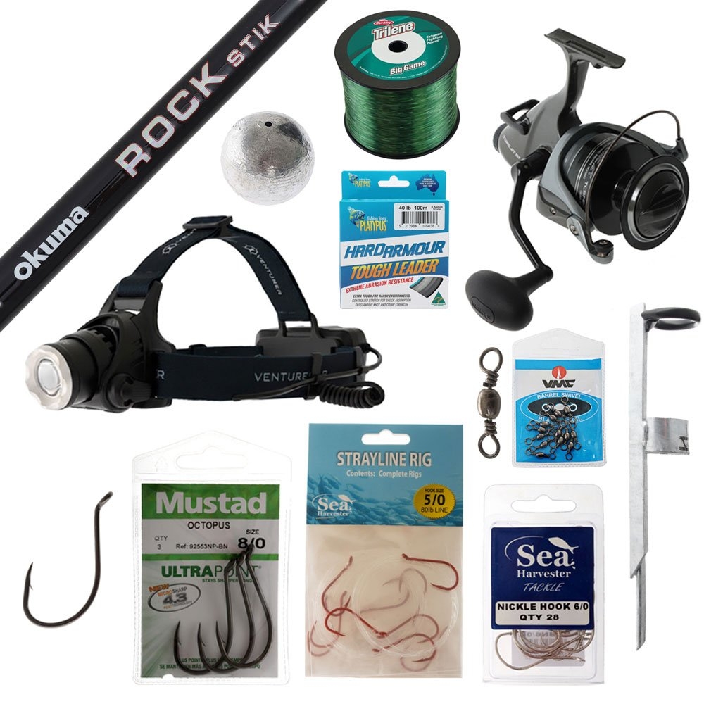 Okuma Tomcat 18000 Rock Fishing Package 8ft 8kg 2pc