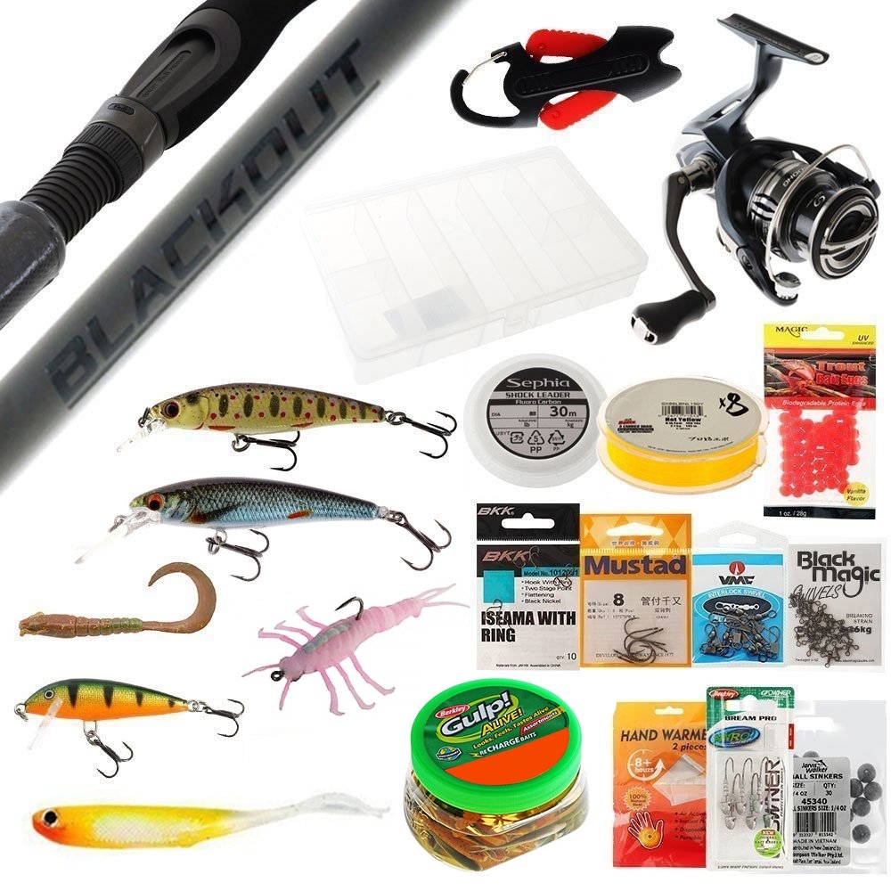 Shimano Miravel 2500 HG Blackout Canal Fishing Package 8ft 2in 4-10lb 2pc