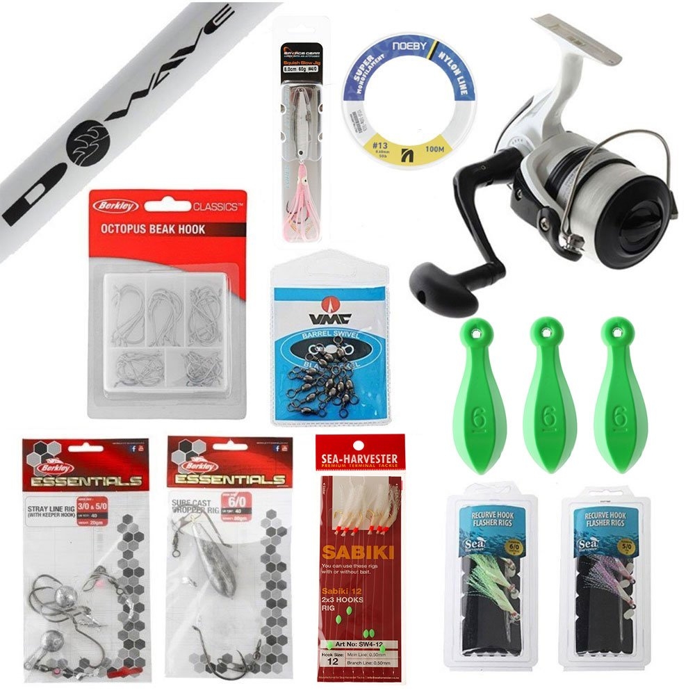 Daiwa D-Wave 4000 Combo with Tackle Essentials Package 8ft 15-25lb 2pc