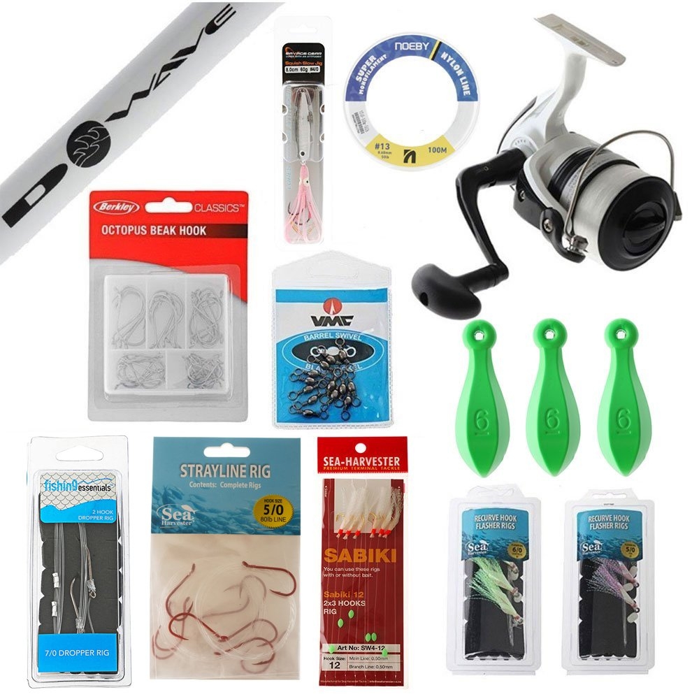 Daiwa D-Wave 4000 Combo with Tackle Essentials Package 8ft 15-25lb 2pc